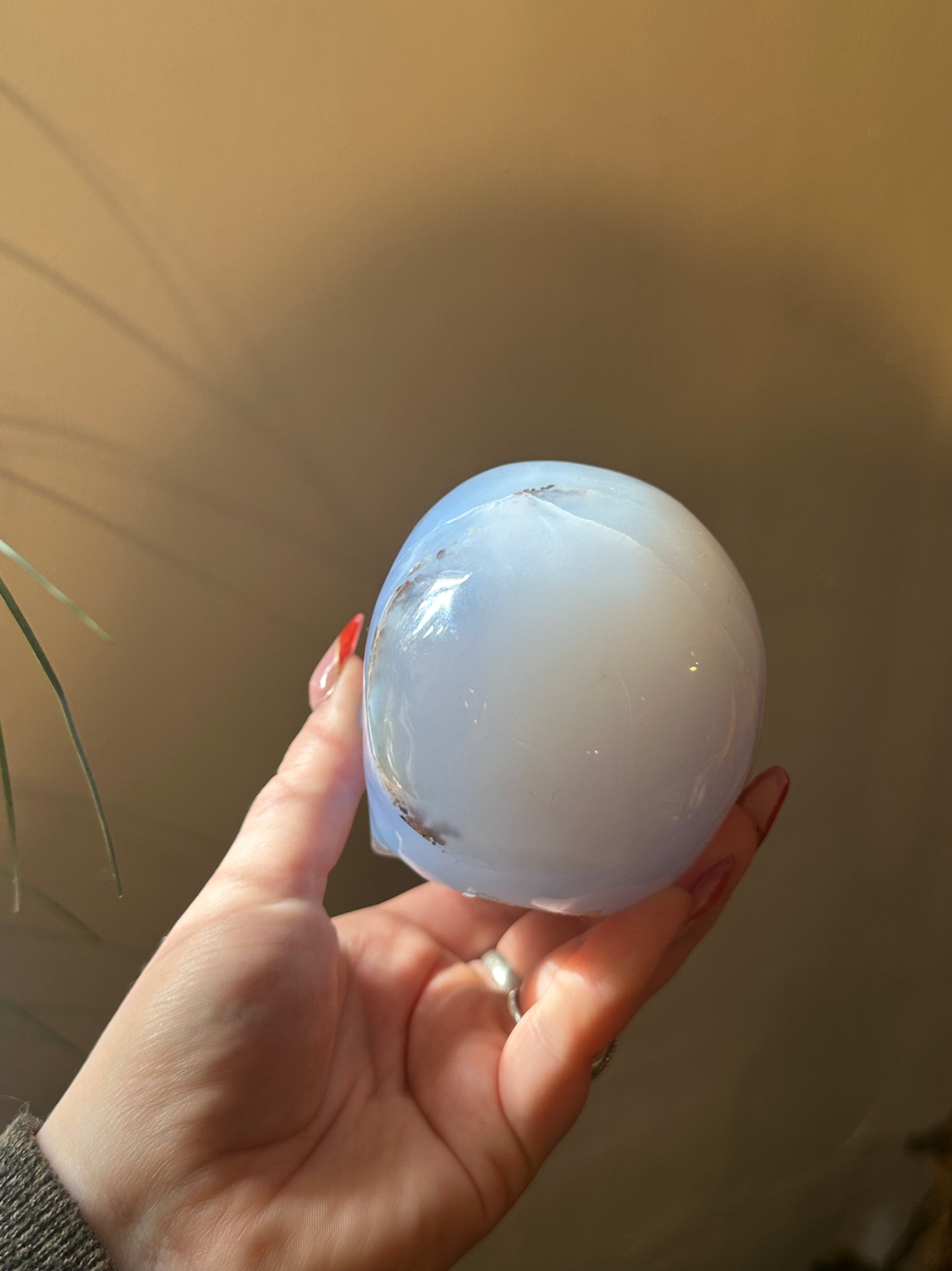 XL * Rare * blue chalcedony skull