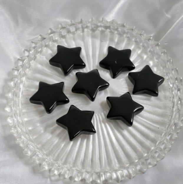 Black obsidian stars