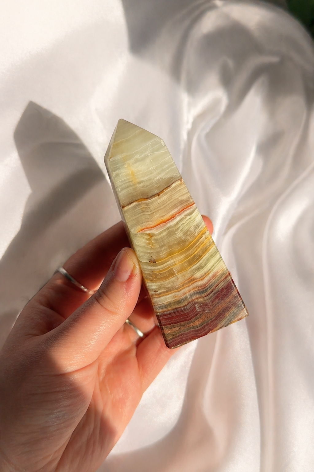 Banded onyx tower
