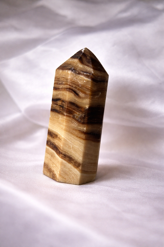 Chocolate calcite tower