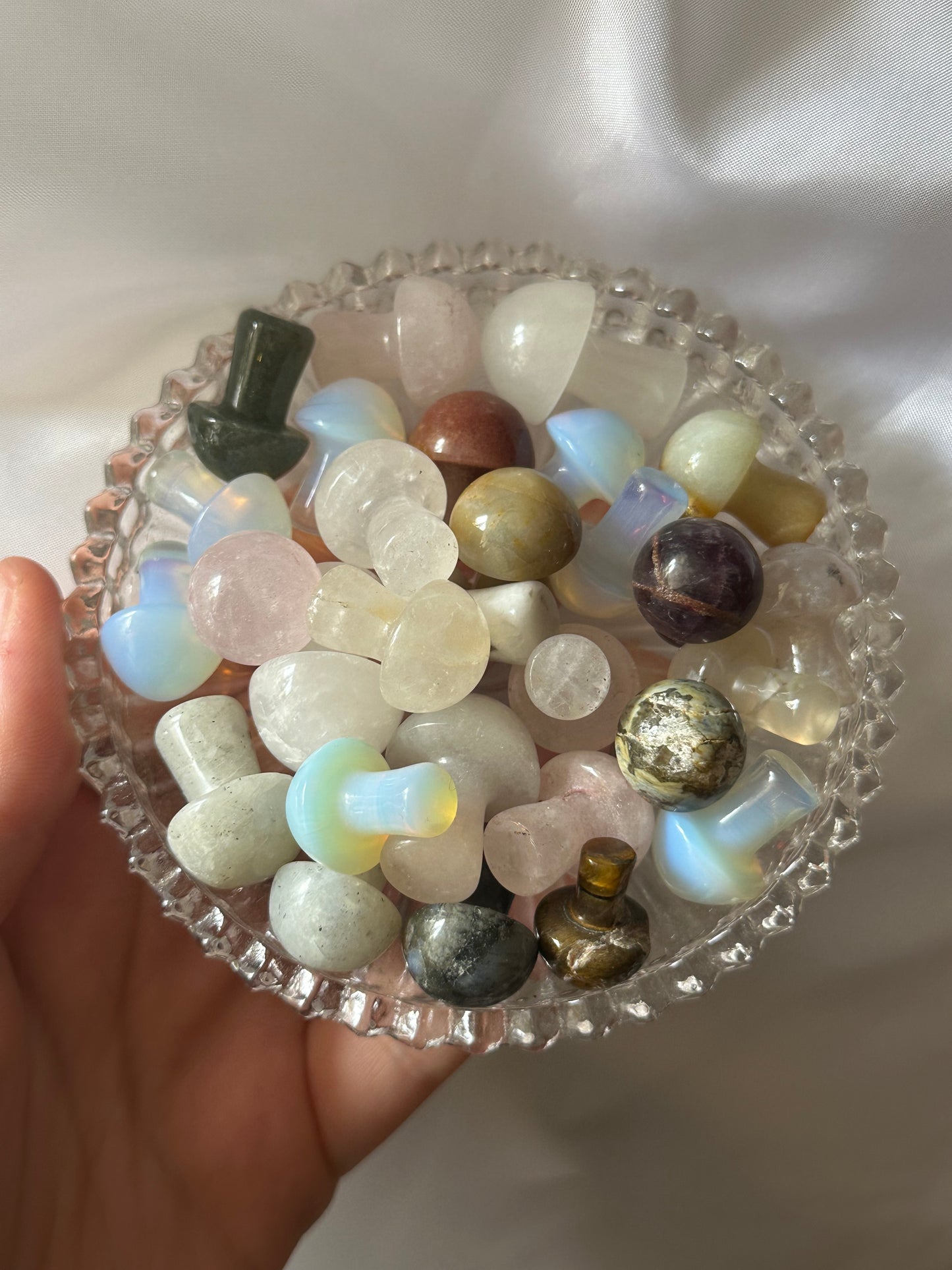 Mixed crystal mushrooms
